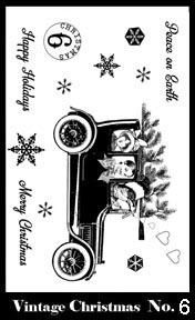 Vintage Christmas Stamp Set 6